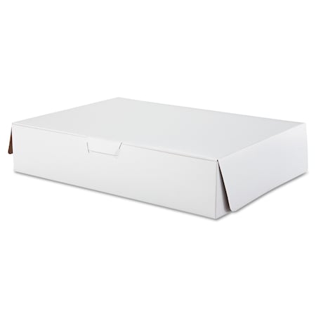 Sct White One-Piece Non-Window Bakery Boxes, 1/2-Sheet Cake Box, 19 x 14 x 4, White, Paper, PK50 SCH 1029